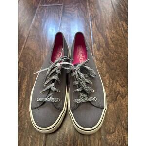Keds Sneakers Womens Size 8.5 Grey Pink Champion Classic Low Top Lace Up Casual